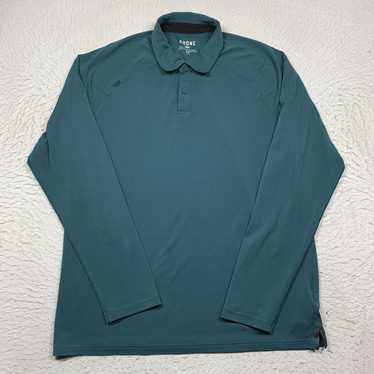 Rhone Long Sleeve Polo Shirt Mens Green Medium Siz