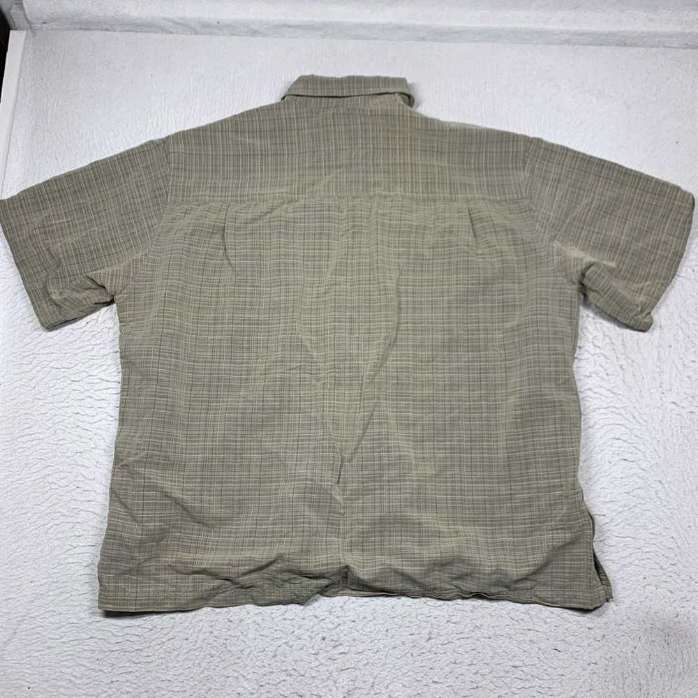 Vintage Mens XXL Brown Plaid 2XL Short Sleeve 5.1… - image 7