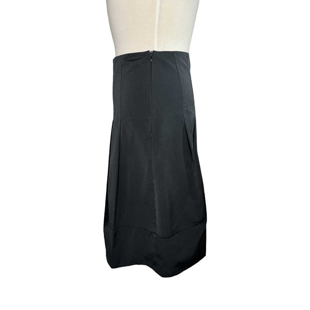 Max Mara S MAX MARA Pleated Black Wool Knee Lengt… - image 2