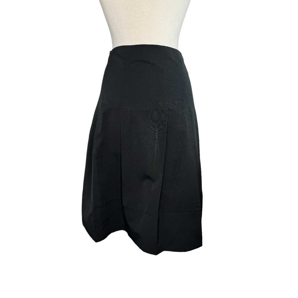 Max Mara S MAX MARA Pleated Black Wool Knee Lengt… - image 3