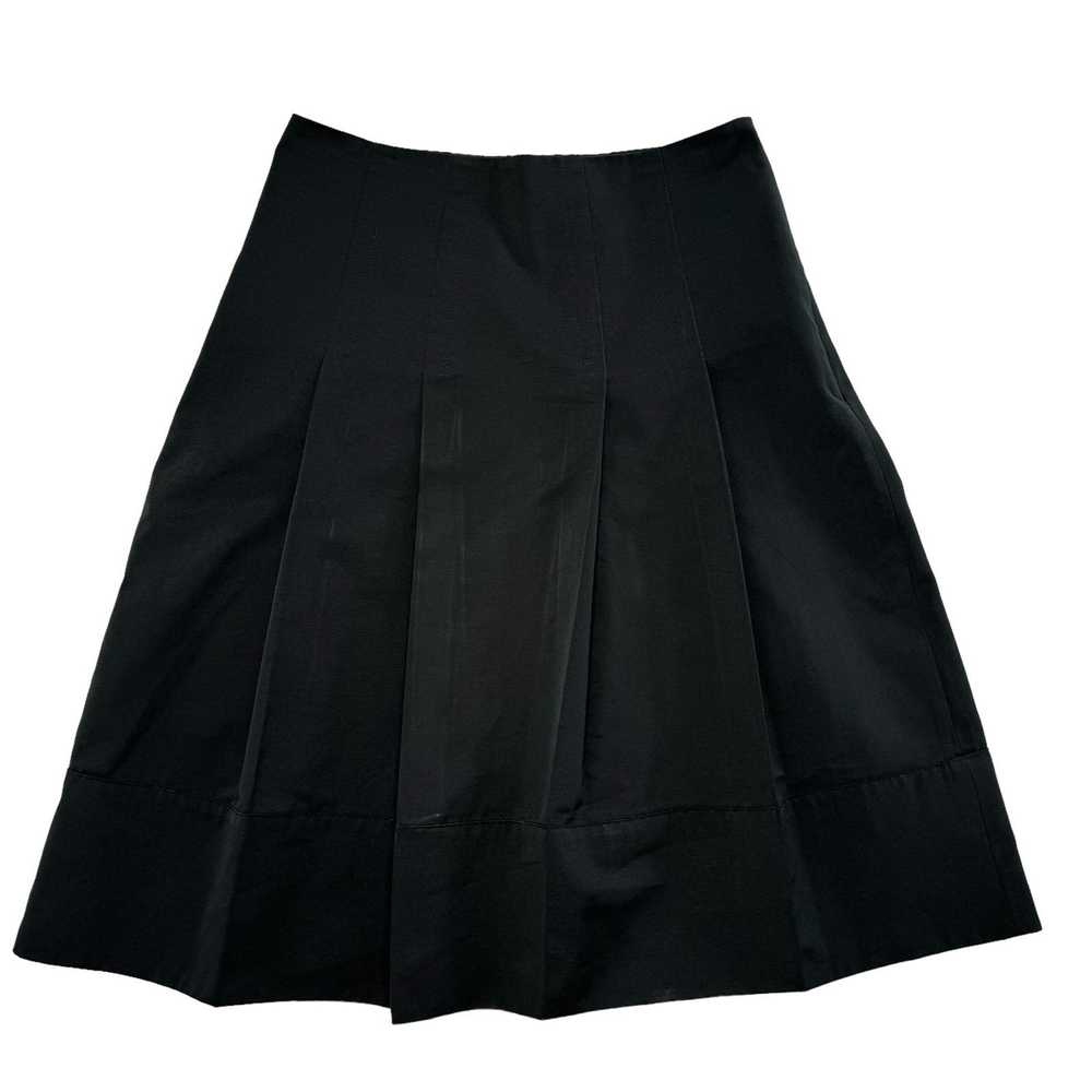 Max Mara S MAX MARA Pleated Black Wool Knee Lengt… - image 4