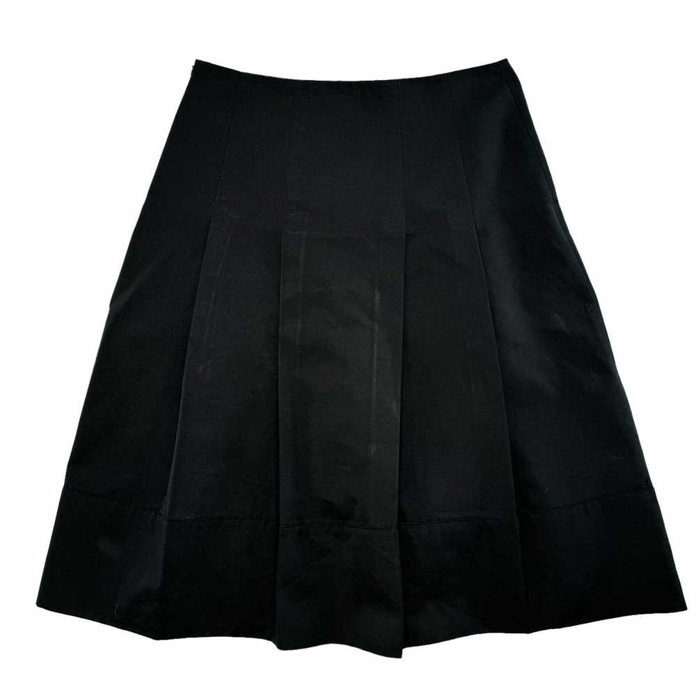 Max Mara S MAX MARA Pleated Black Wool Knee Lengt… - image 5