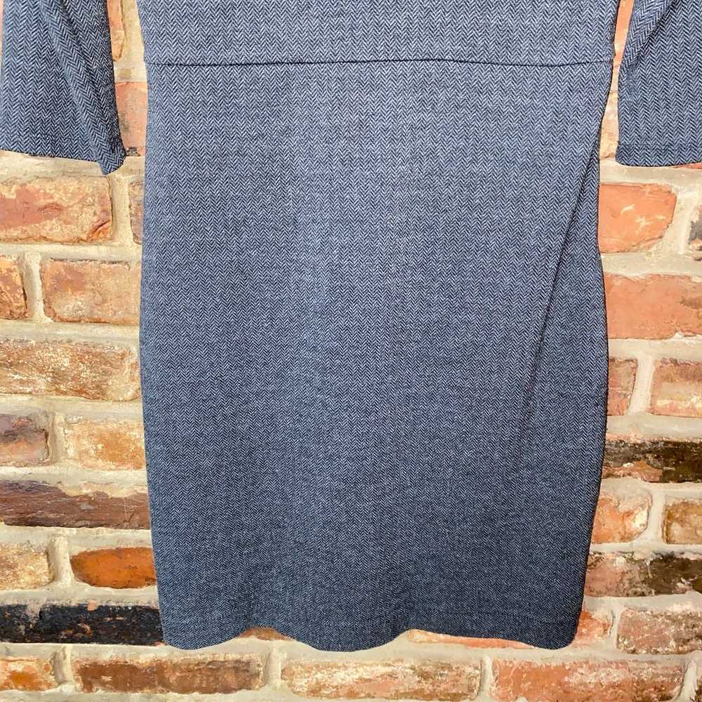 The Limited Gray Knit 3/4 Sleeve Sheath Mini Dres… - image 3