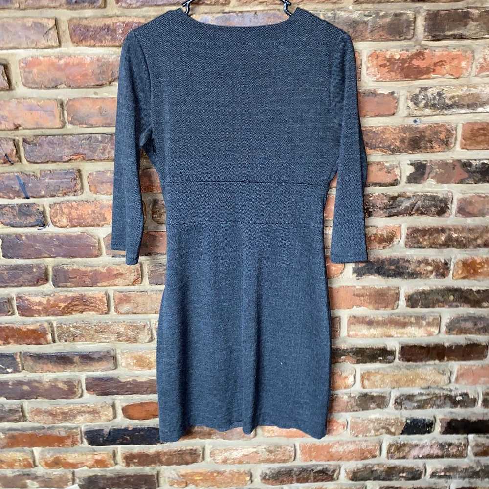 The Limited Gray Knit 3/4 Sleeve Sheath Mini Dres… - image 6