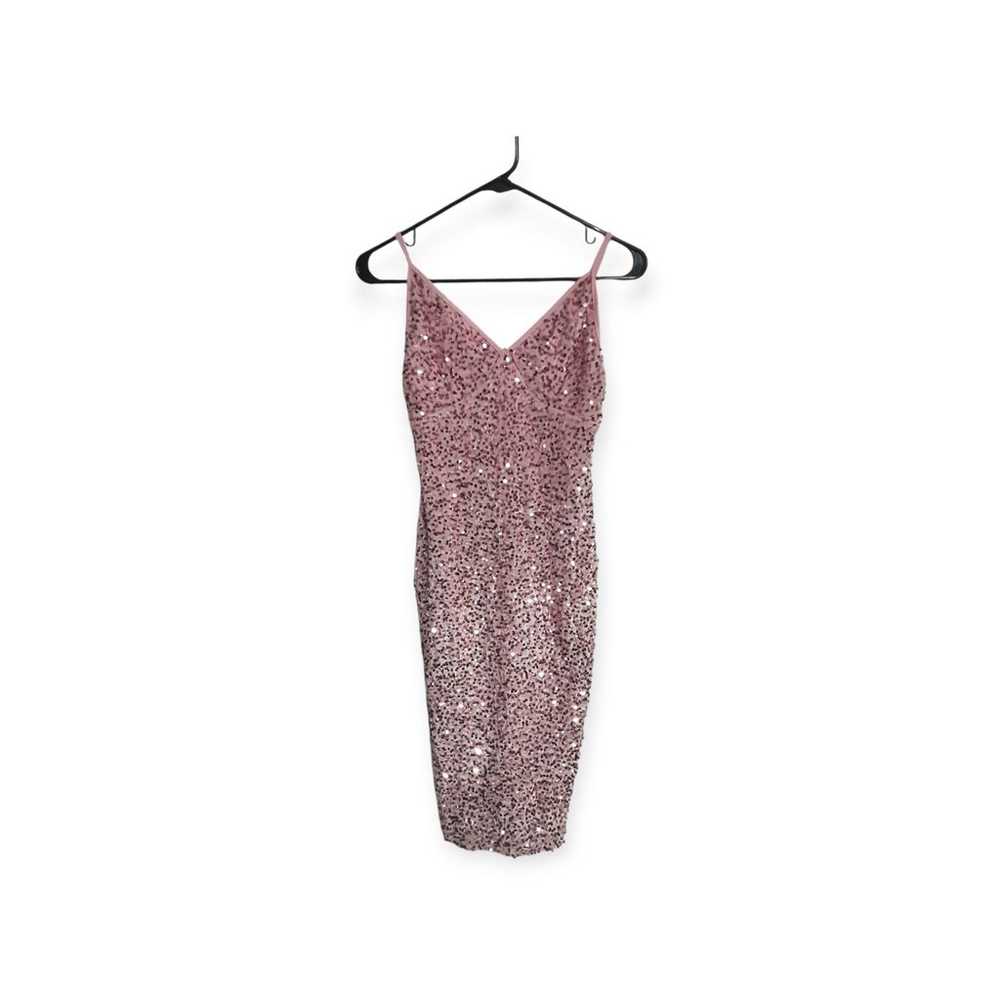 Women Adjustable Spaghetti Straps Sequin Dress - image 2