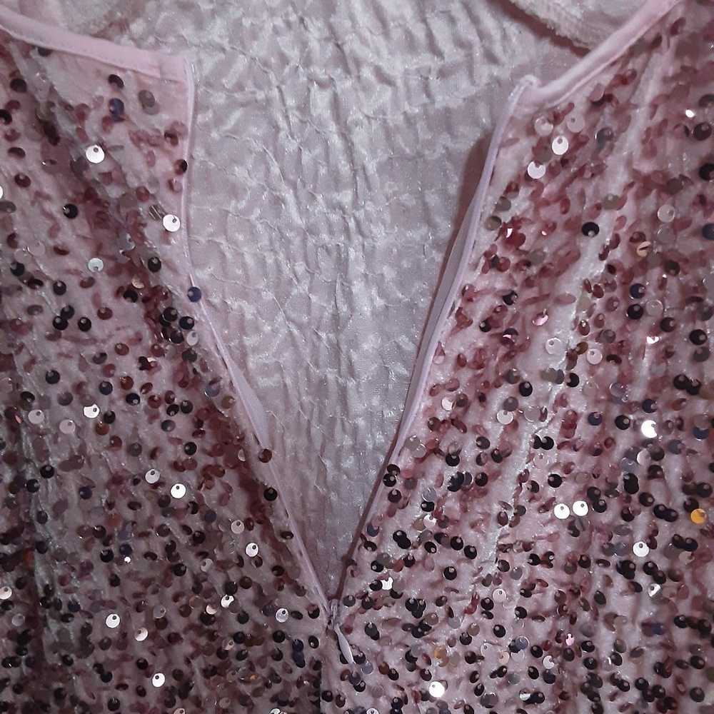 Women Adjustable Spaghetti Straps Sequin Dress - image 6