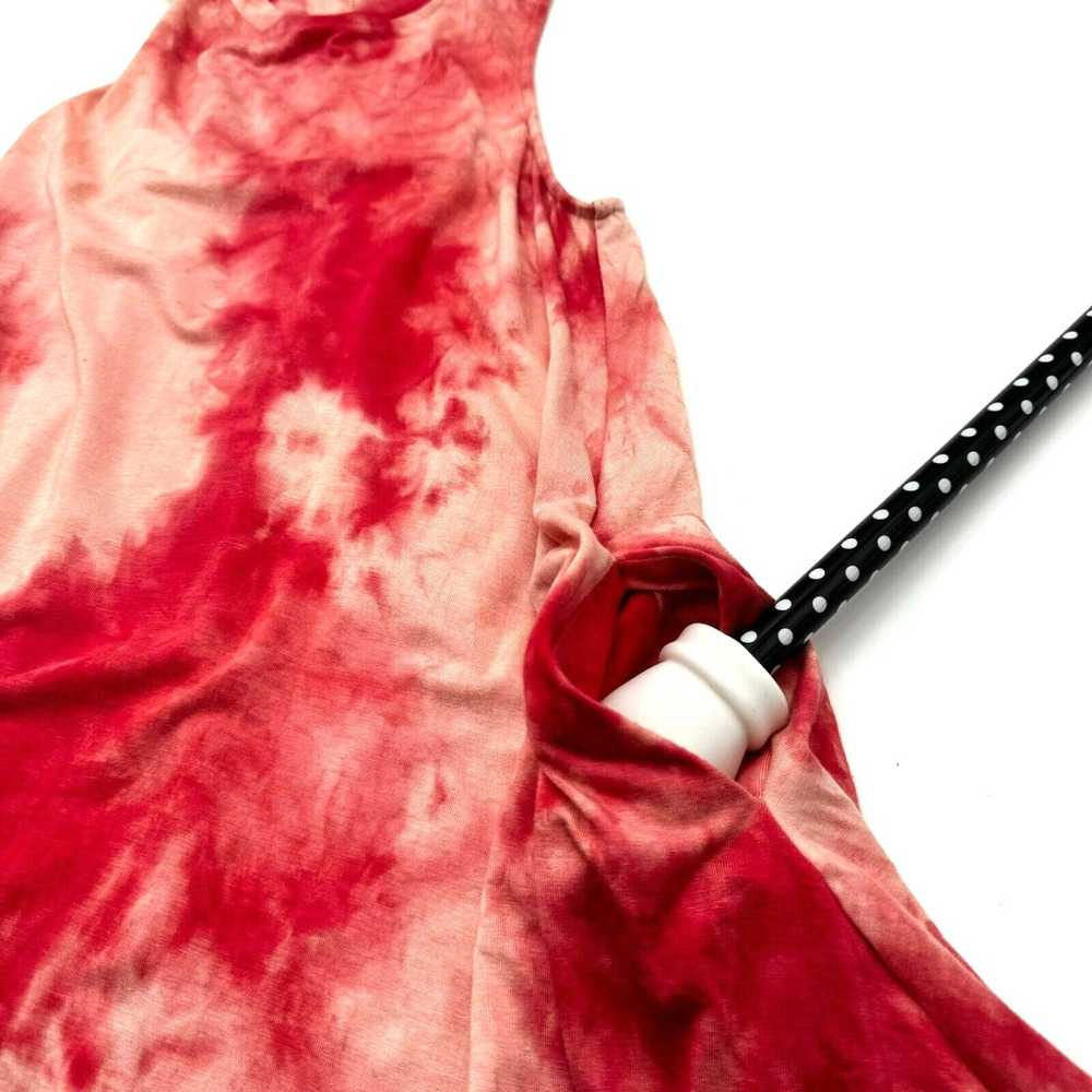 WISHLIST Large Red Pink Sleeveless Tie-Dye Stretc… - image 7