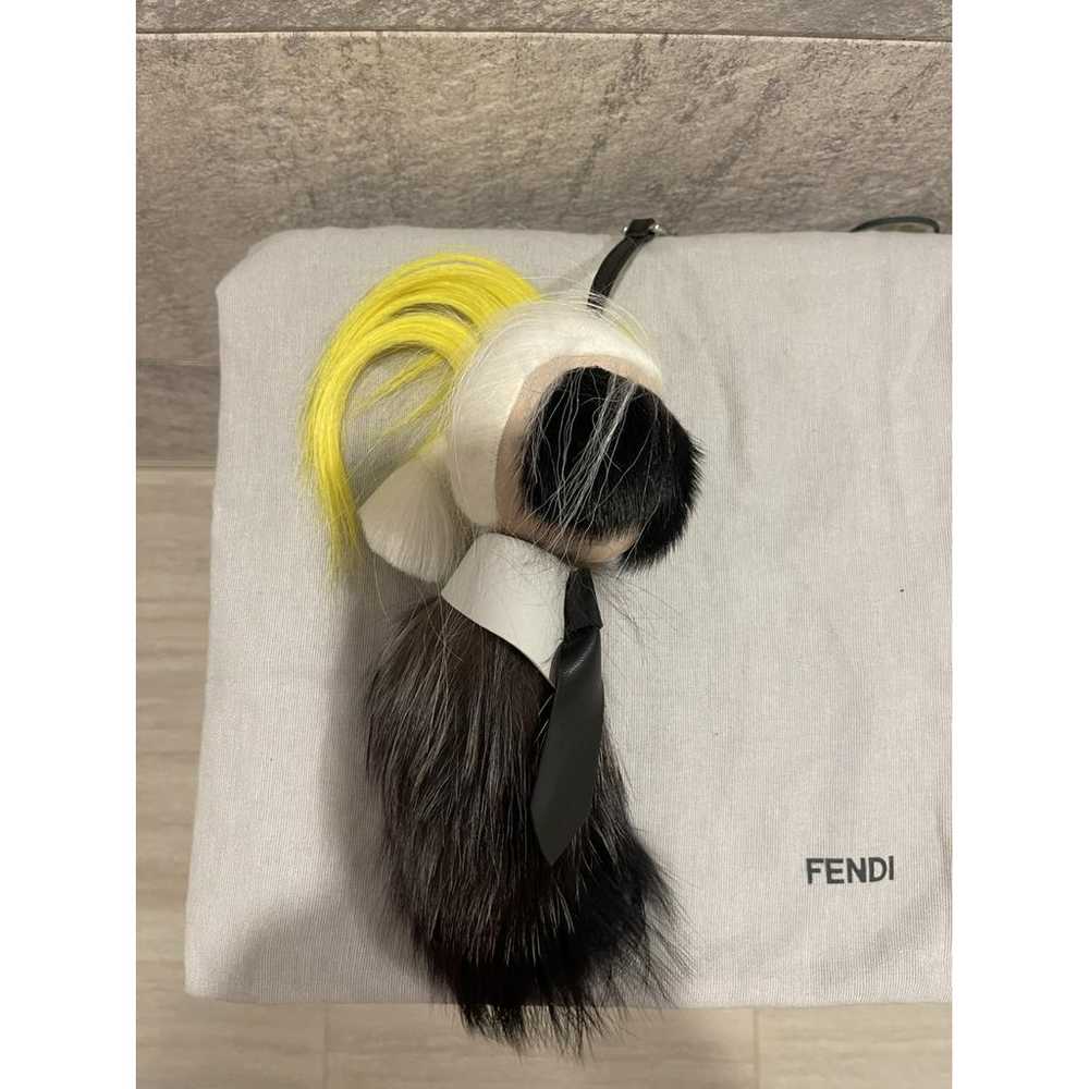 Fendi Karlito mink bag charm - image 4