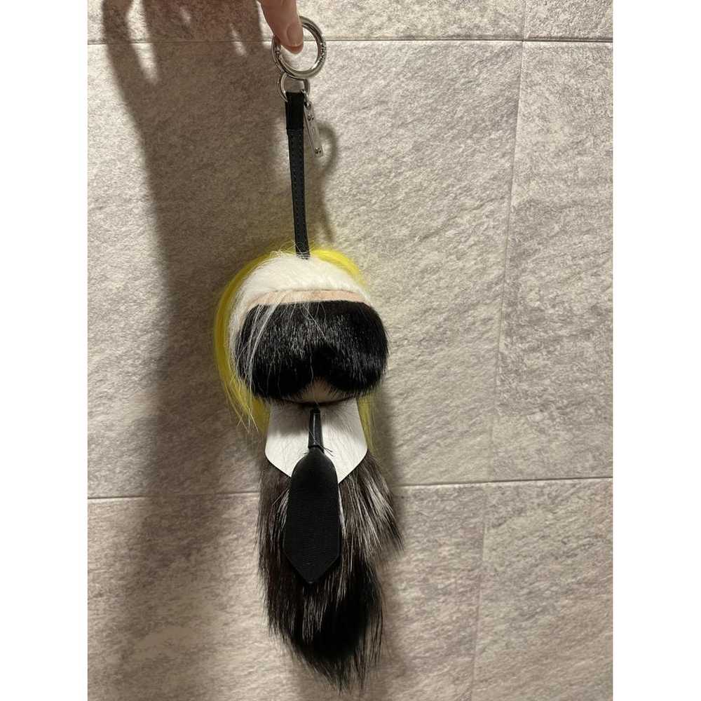 Fendi Karlito mink bag charm - image 5