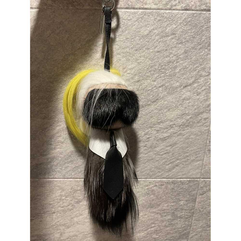 Fendi Karlito mink bag charm - image 9