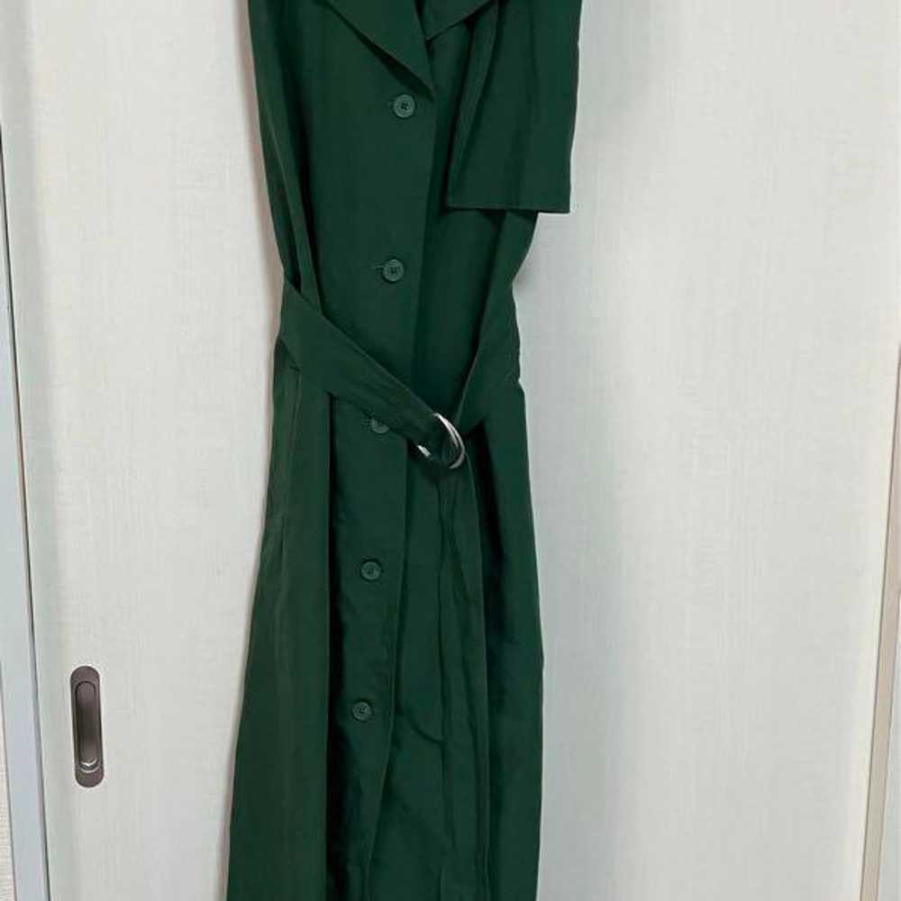 Uniqlo JW Anderson Sleeveless Shirt Dress L Green - image 1