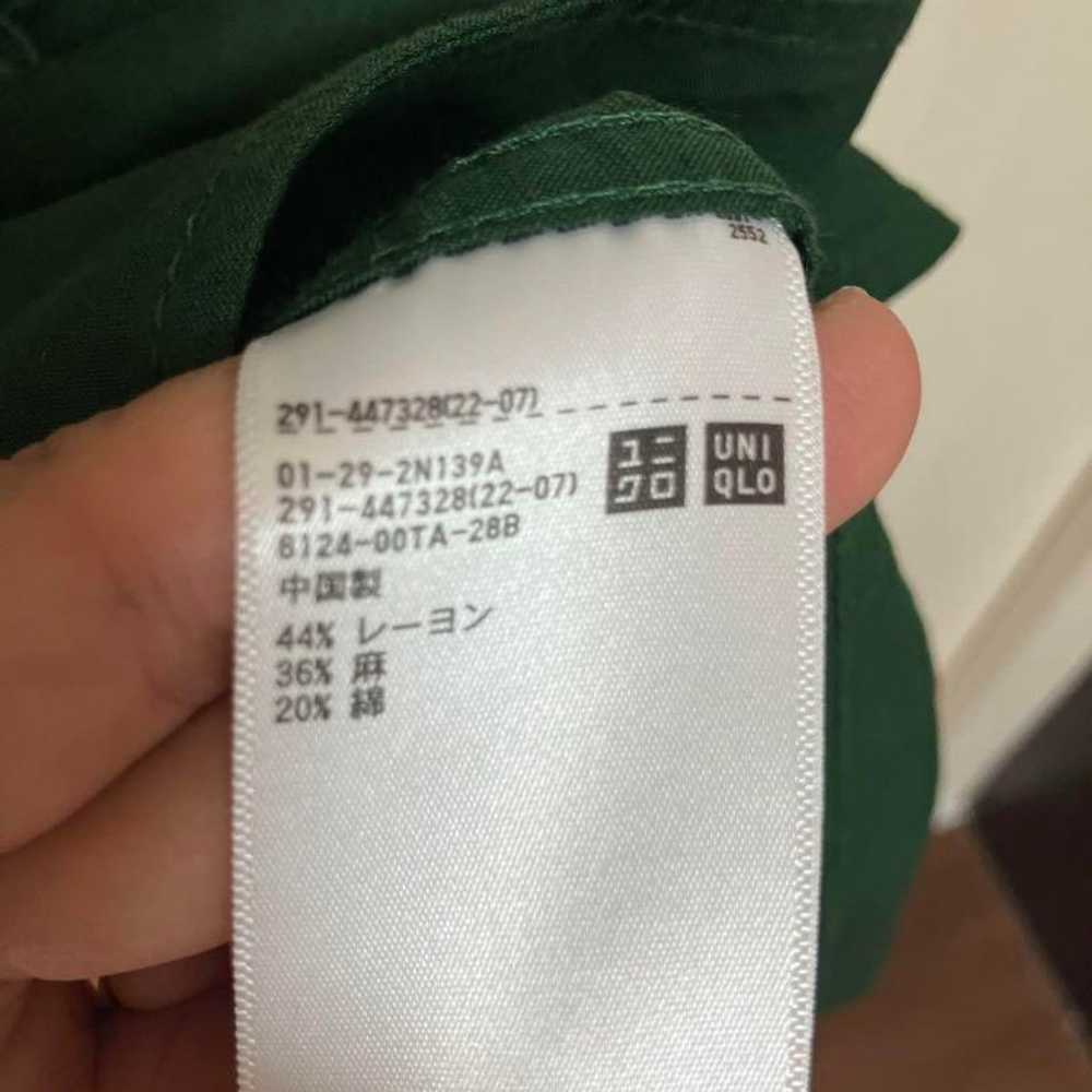 Uniqlo JW Anderson Sleeveless Shirt Dress L Green - image 4