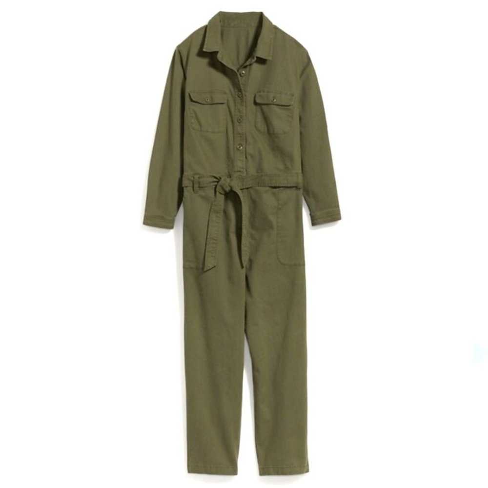 Old Navy Green Utility Canvas Jumpsuit XXL - image 1