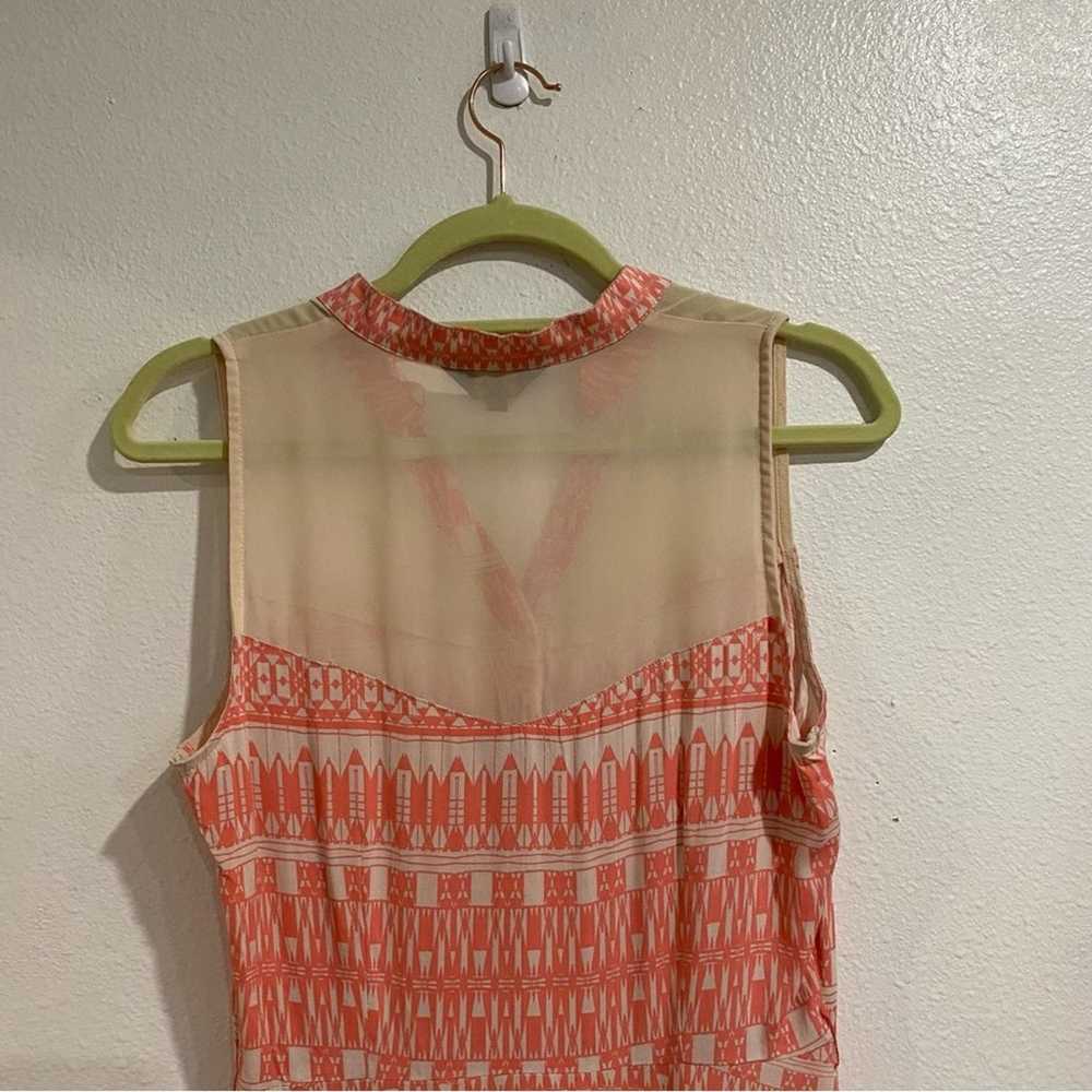 Jack Pink Geometric Midi Shift Dress Sz 6 - image 8