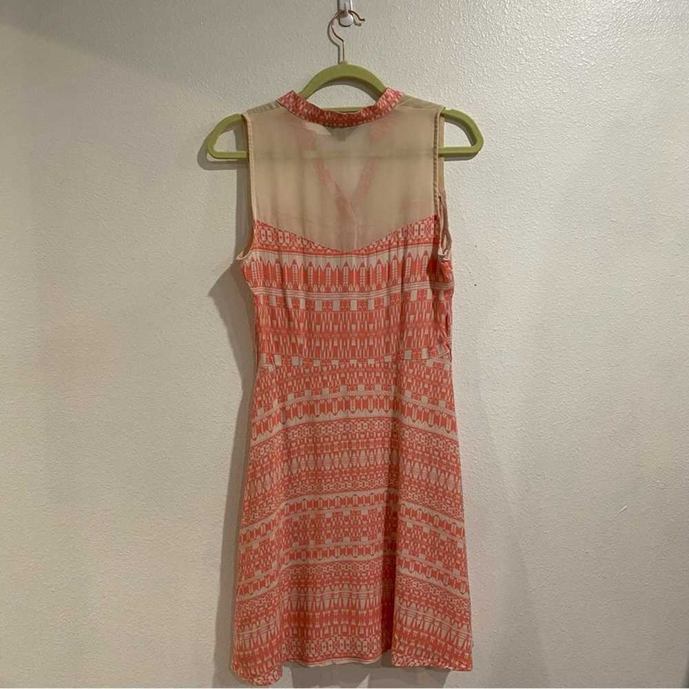 Jack Pink Geometric Midi Shift Dress Sz 6 - image 9