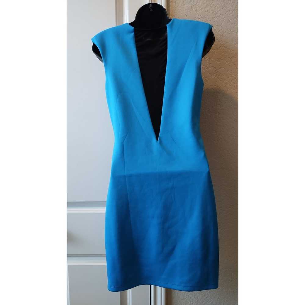 Arden B Women's Blue Padded Shoulder Dress Size M - image 3