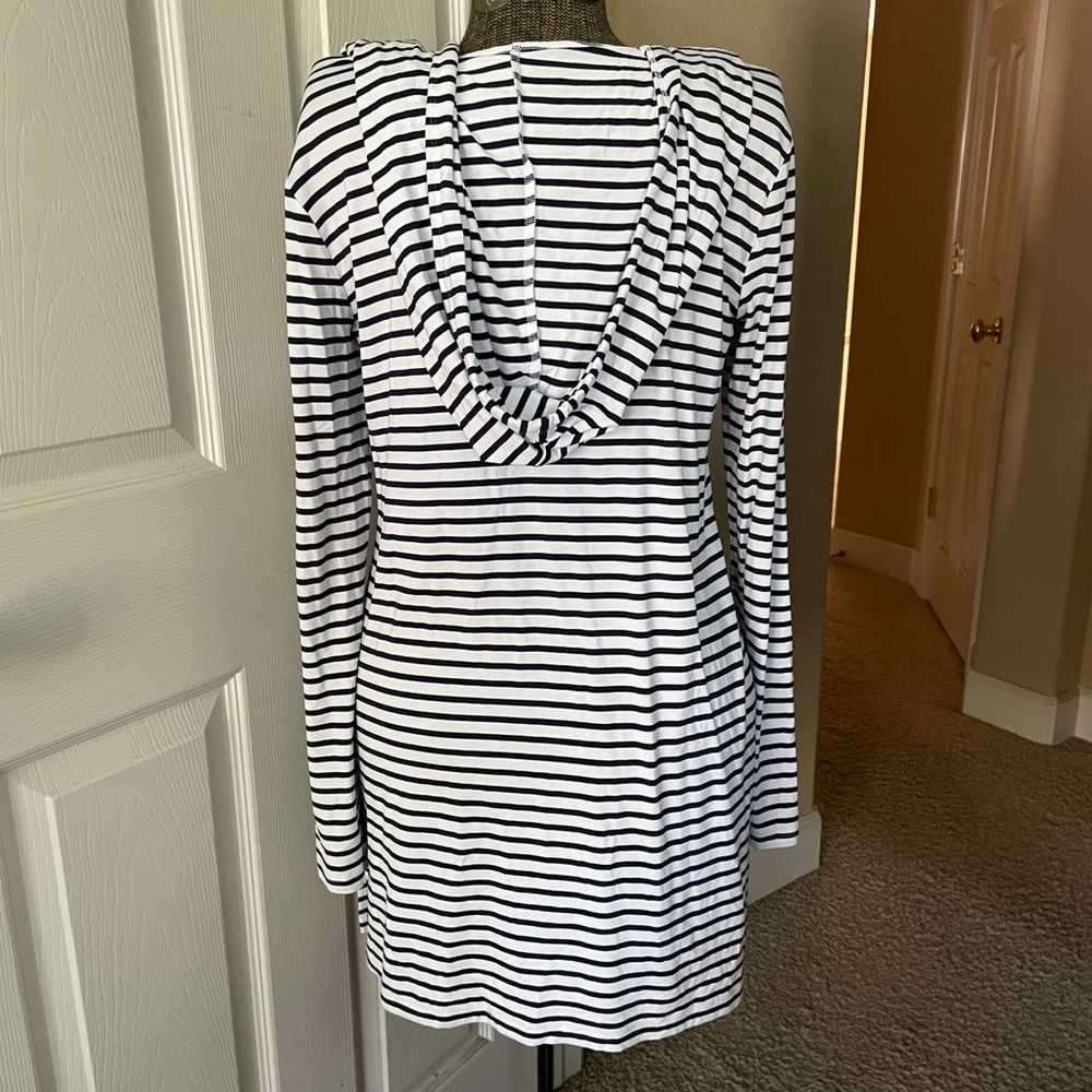 Mott 50 Navy White Striped Sun Protection Coverup… - image 3