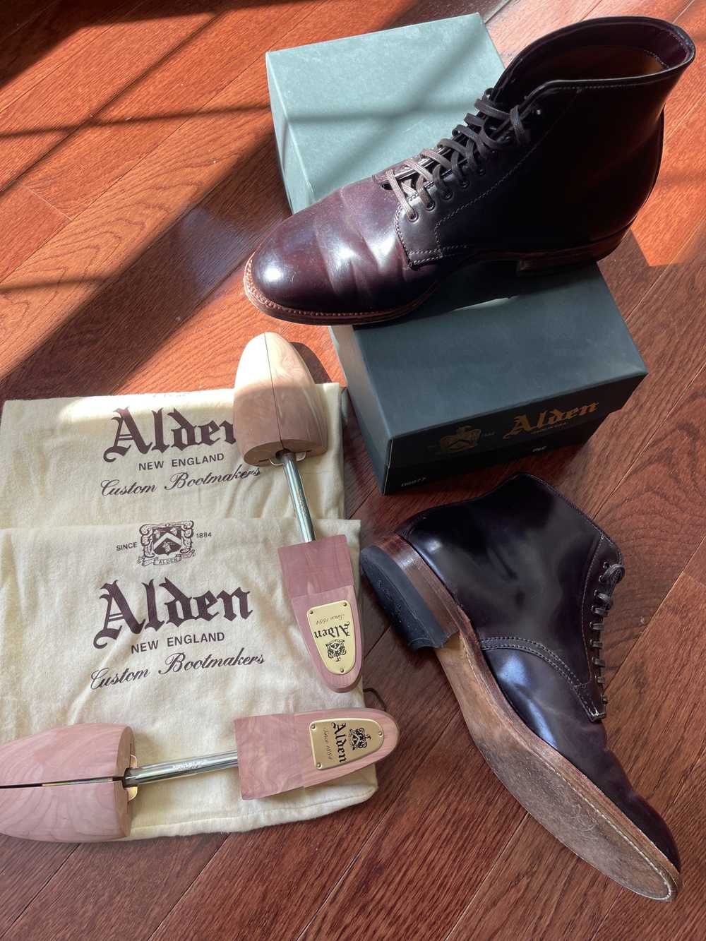 Alden Plain Toe Cordovan Boots - Modified Last - image 2