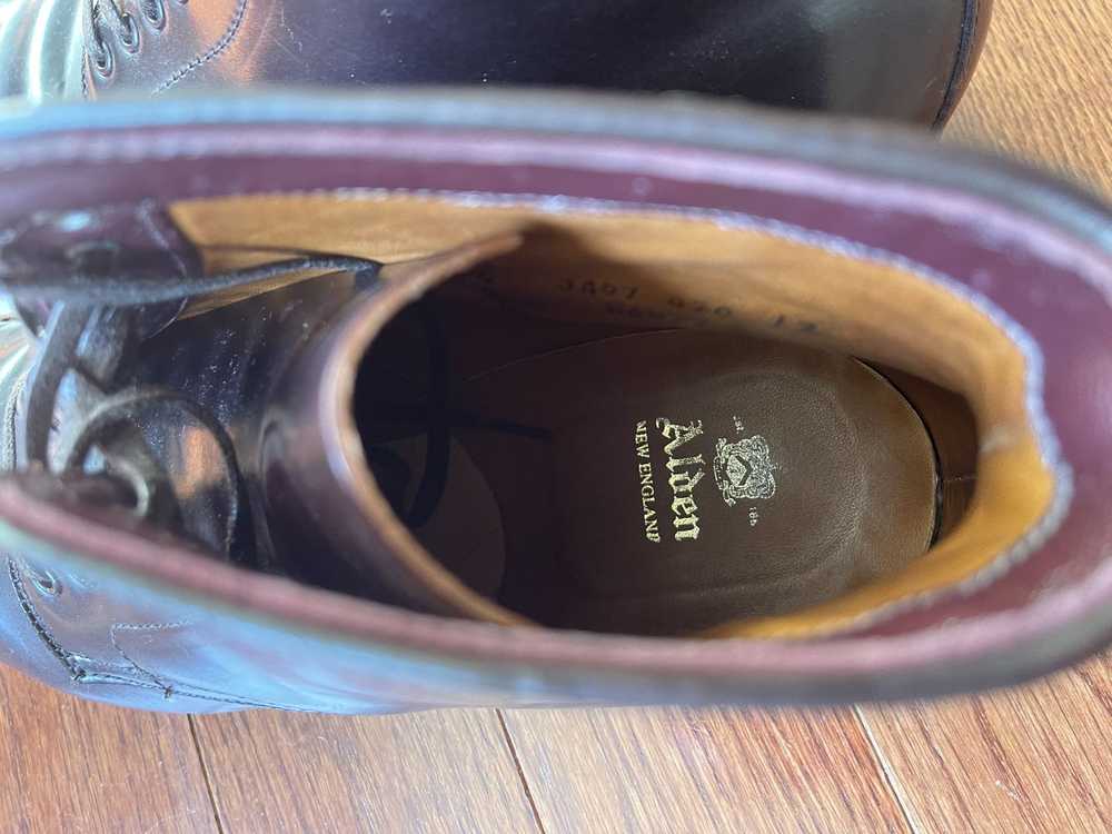 Alden Plain Toe Cordovan Boots - Modified Last - image 6