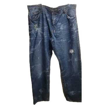 Akoo Distressed painted Blue popular jeans 38x32