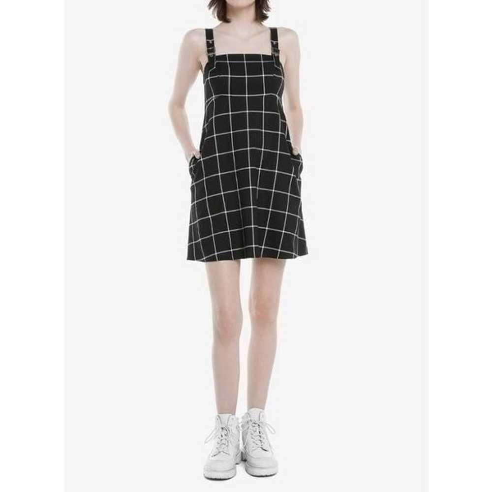 Hot Topic Black White Plaid Buckle Strap Mini Dre… - image 8