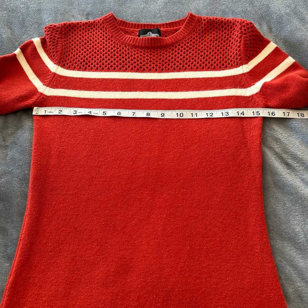 Angie Stripped Long Sleeve Orange Red Sweater Dre… - image 10