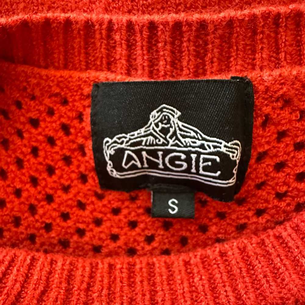 Angie Stripped Long Sleeve Orange Red Sweater Dre… - image 7