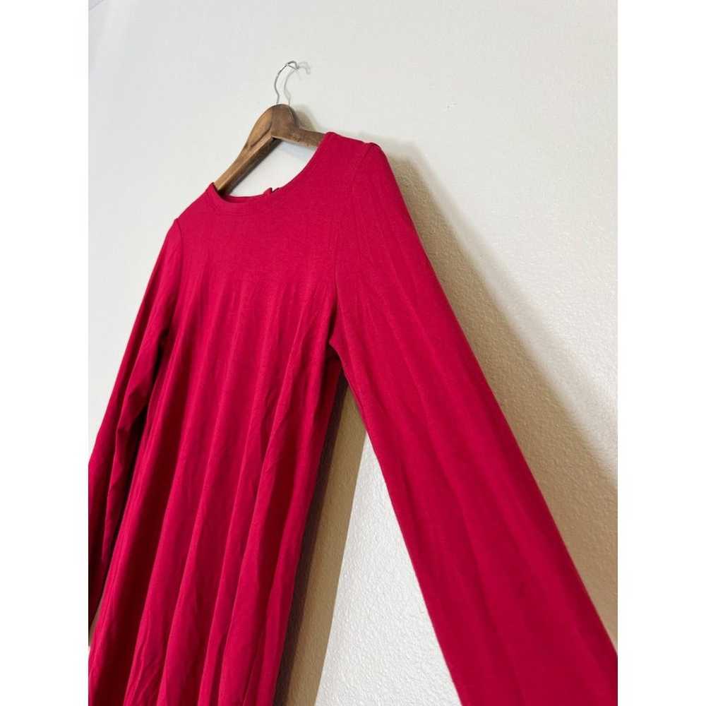 Eileen Fisher Red Long Sleeve Midi Dress Womens S… - image 2