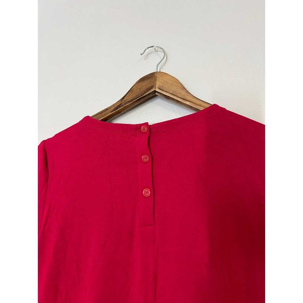 Eileen Fisher Red Long Sleeve Midi Dress Womens S… - image 4