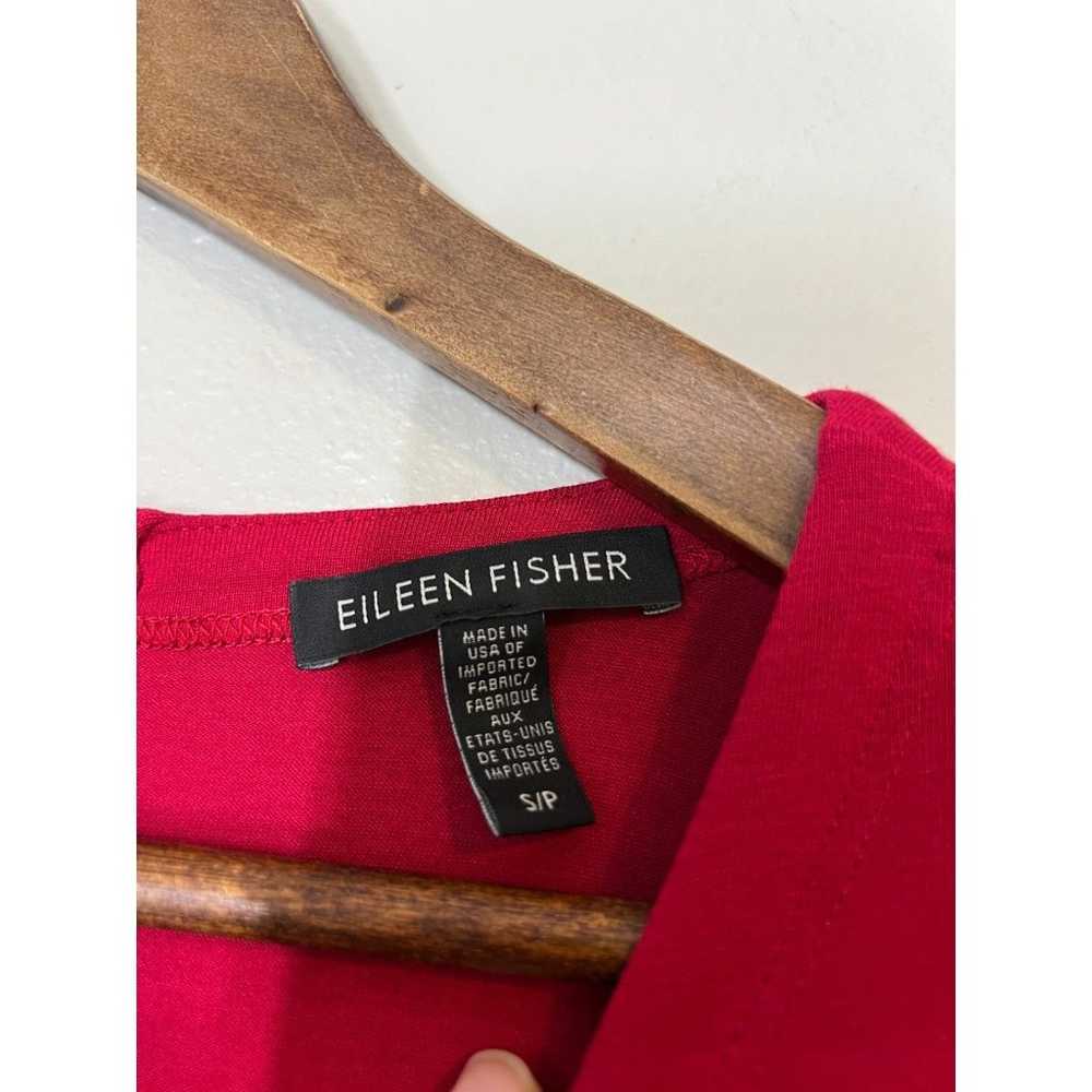 Eileen Fisher Red Long Sleeve Midi Dress Womens S… - image 5