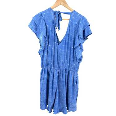 American Eagle Women’s Blue Cinch Waist Romper Siz