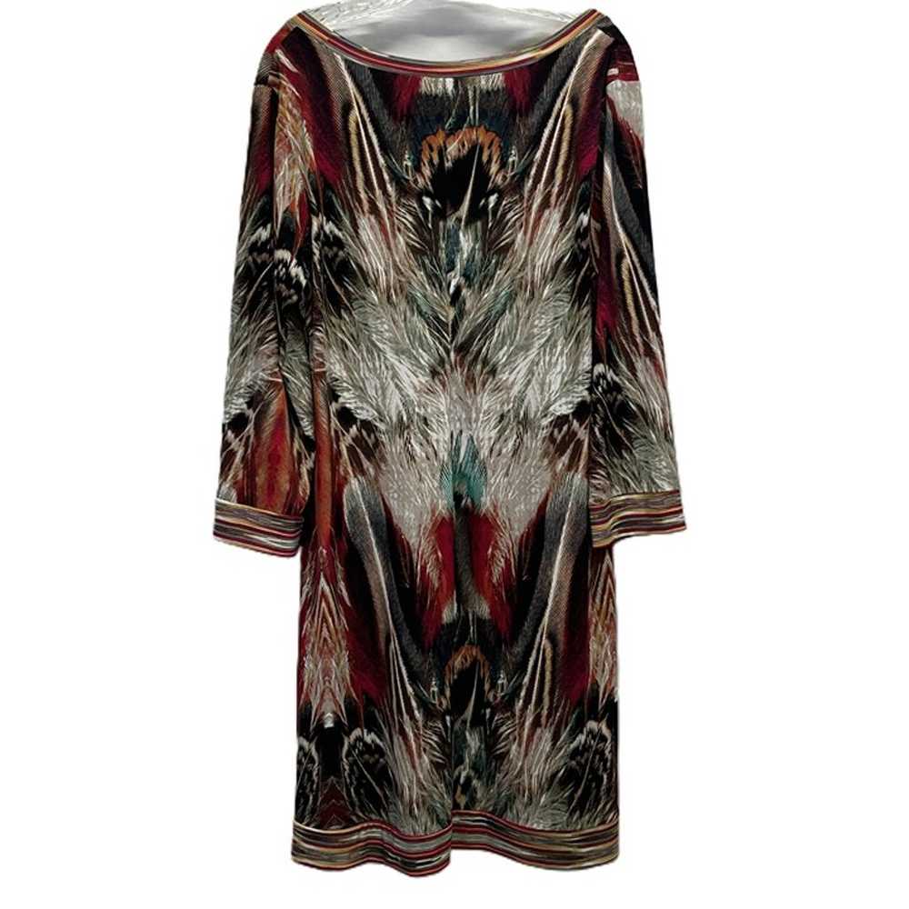 Calvin Klein Multicolored Feather Print Abstract … - image 2