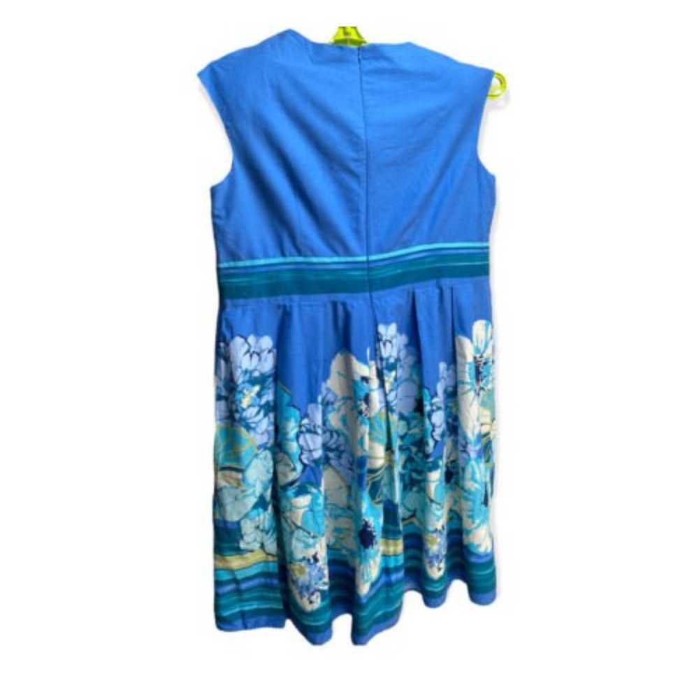 Liz Claiborne Woman Blue Floral skirt Surplice Sl… - image 5