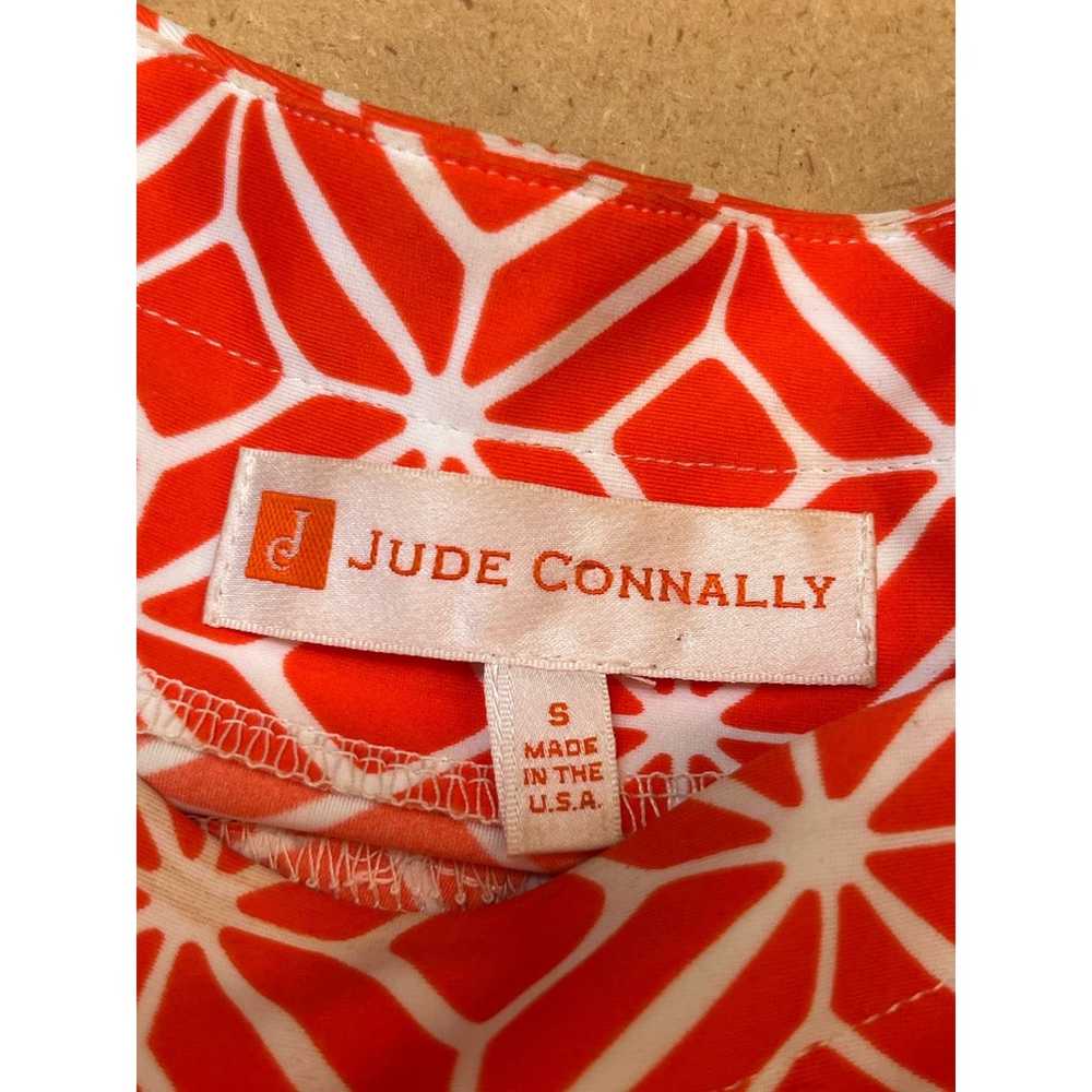 Jude Connally Women Small Orange white Short Slee… - image 3