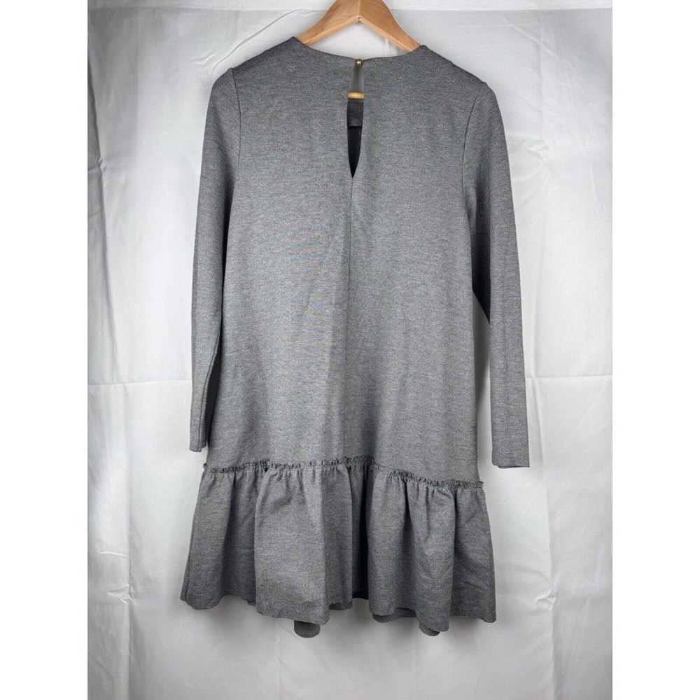 Banana Republic Shift Dress Grey Long Sleeve Ruff… - image 2