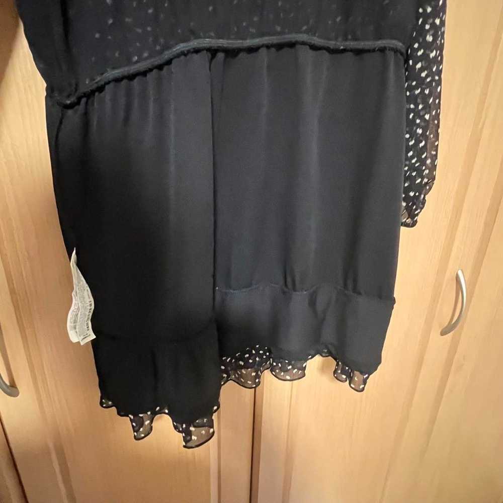 ZARA Sheer Frill Mini Dress Long Sleeve All-over … - image 7