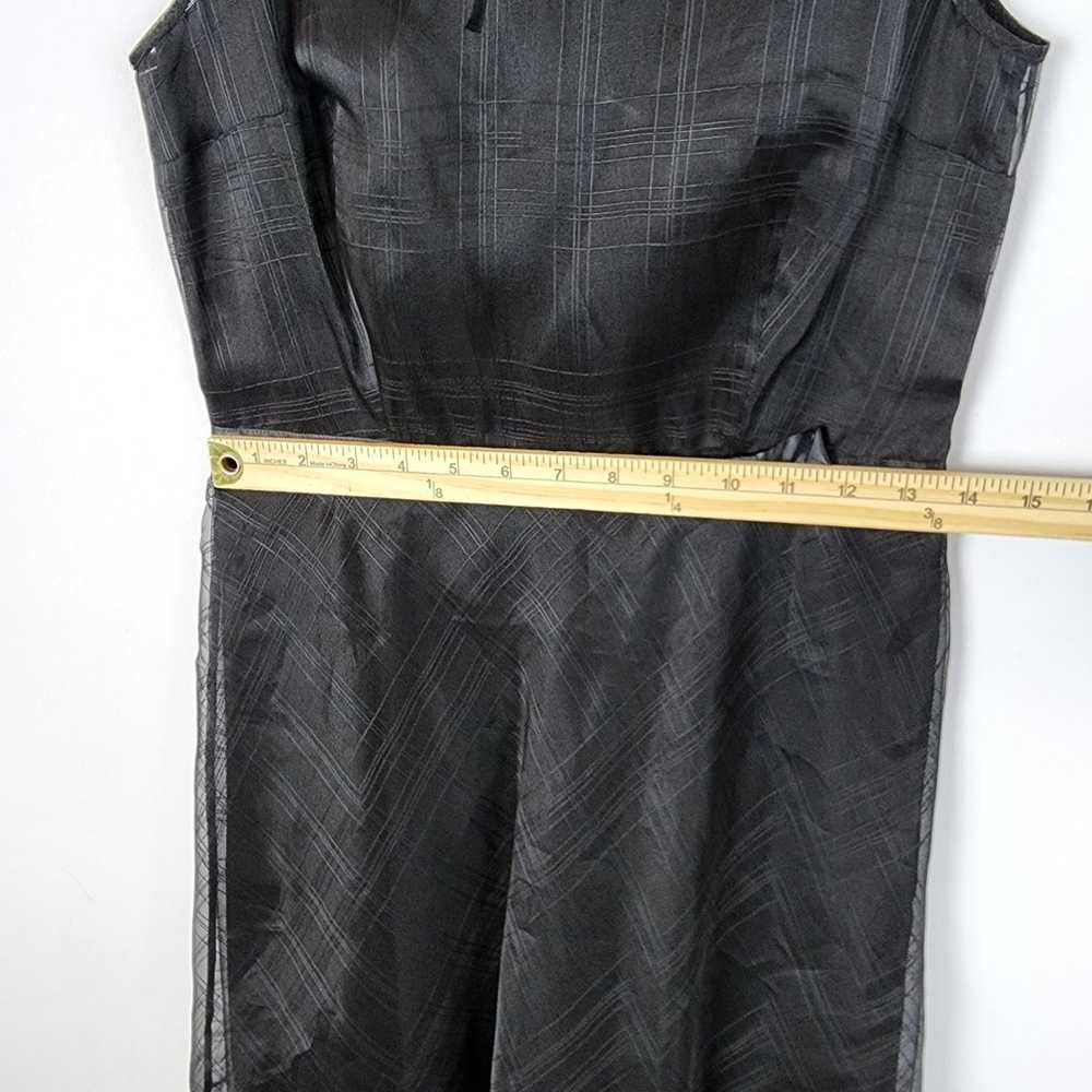 Vintage Y2K Express Illusion Neck Black Dress Wom… - image 10