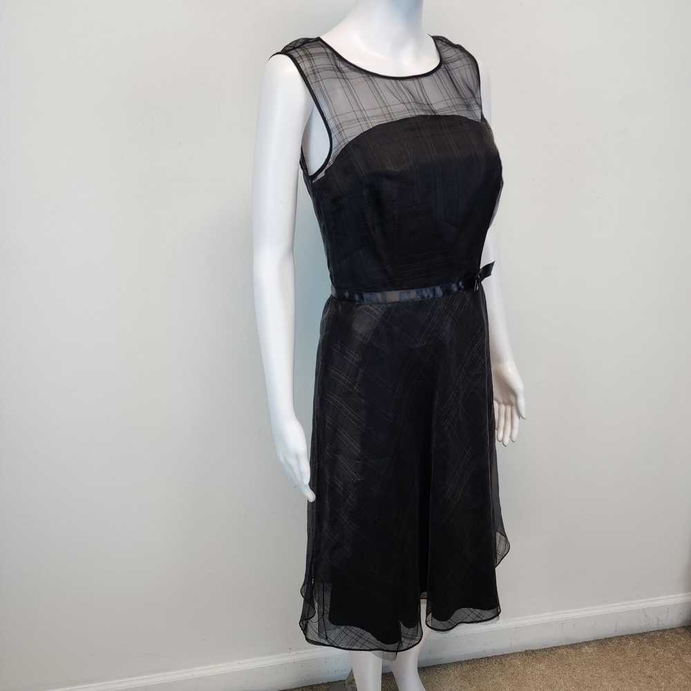 Vintage Y2K Express Illusion Neck Black Dress Wom… - image 3