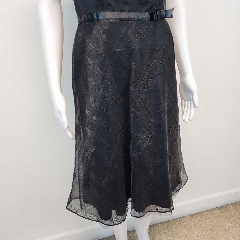 Vintage Y2K Express Illusion Neck Black Dress Wom… - image 6