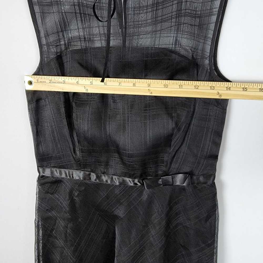 Vintage Y2K Express Illusion Neck Black Dress Wom… - image 9