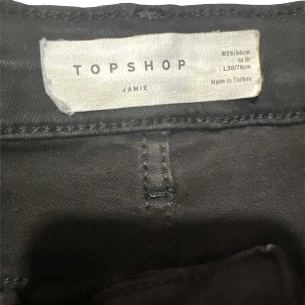 Topshop Topshop Jamie jeans in pure black Size 26 - image 2