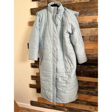 L.L. Bean L. L. Bean long blue puffer zip hood po… - image 1