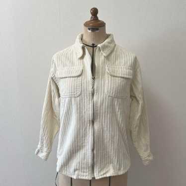 Vintage Corduroy Zip-Up Shirt - image 1