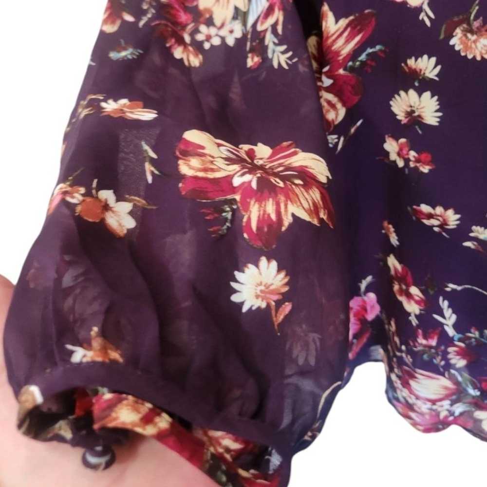 LULU'S Always Yours Plum Purple Floral Print Long… - image 9