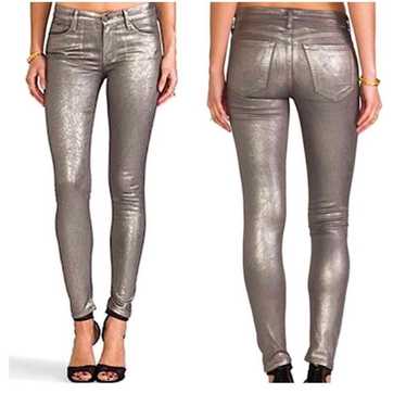 Mother Denim MOTHER The Looker Gunmetal Coated Sk… - image 1