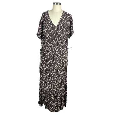 FATFACE Brown Floral Daisy Pattern Midi Dress Wom… - image 1