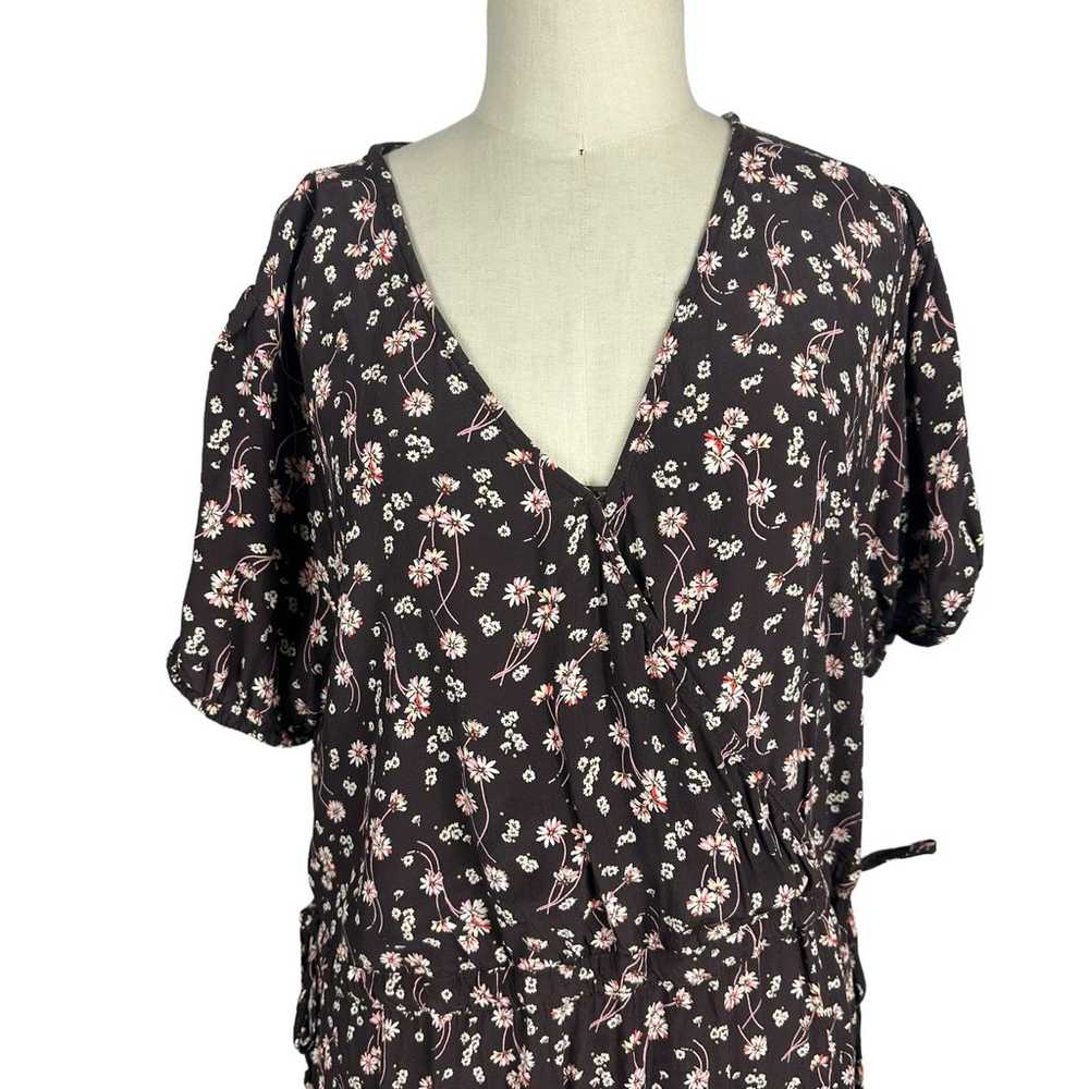 FATFACE Brown Floral Daisy Pattern Midi Dress Wom… - image 3