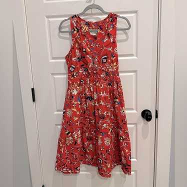 Anthropologie V-neck Sleeveless Midi Dress