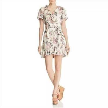 floral ruffle wrap dress $219