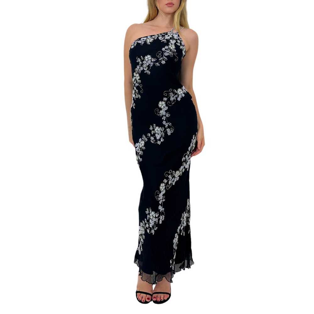 90s Silk Beaded Maxi Dress (XS) - image 1